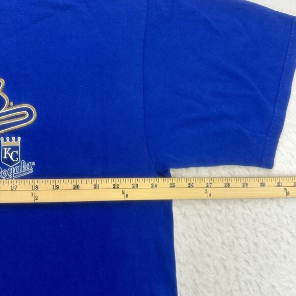 Vintage Kansas City Royals Shirt Mens XL Blue Short Sleeve MLB Baseball - Picture 6 of 11